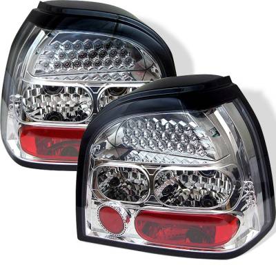 Spyder - Volkswagen Golf Spyder LED Taillights - Chrome - 111-VG92-LED-C