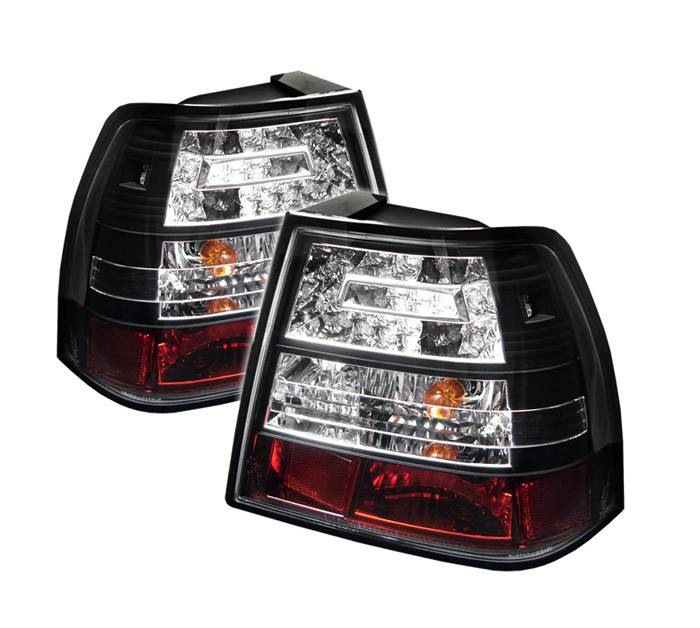 Spyder - Volkswagen Jetta Spyder LED Taillights - Black - 111-VJ99-LED-BK