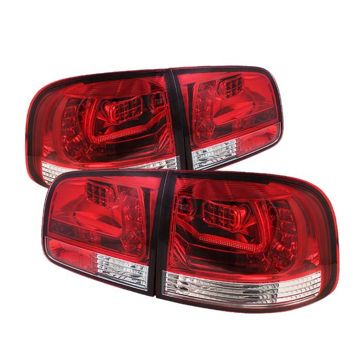Spyder - Volkswagen Touareg Spyder LED Taillights - Red Clear - 111-VTOU04-LED-RC
