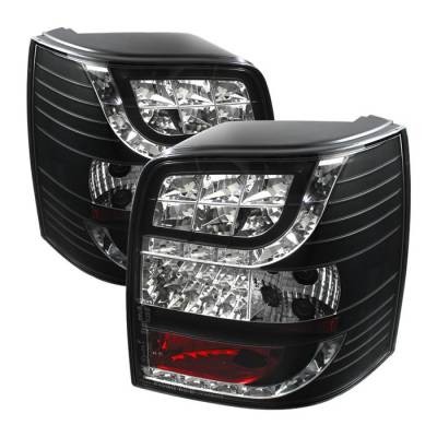 Spyder - Volkswagen Passat Spyder Light Bar Style LED Taillights - Black - 111-VWPAT97-5D-LBLED-BK