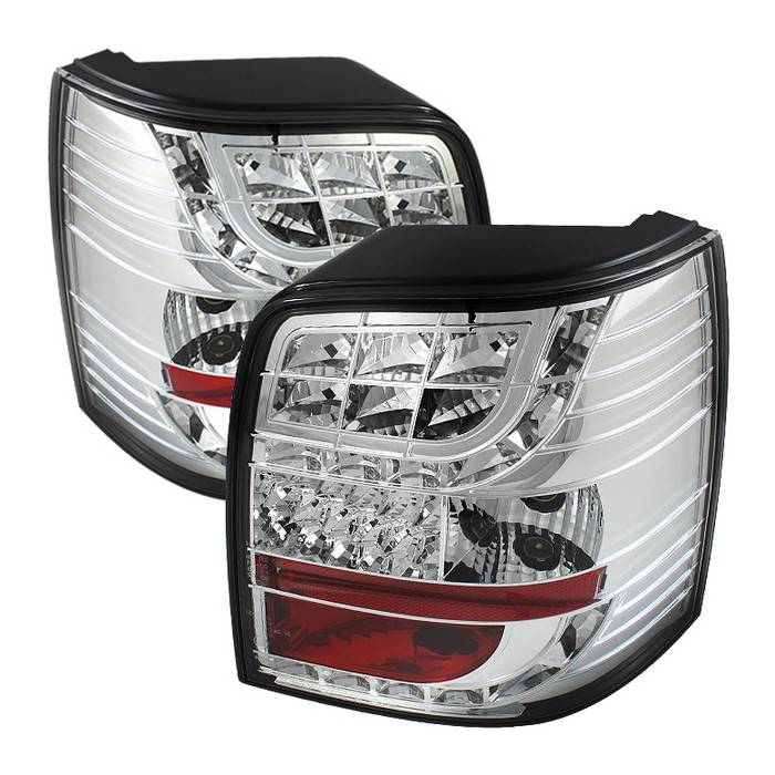 Spyder - Volkswagen Passat Spyder Light Bar Style LED Taillights - Chrome - 111-VWPAT97-5D-LBLED-C