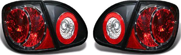 TYC - TYC Euro Taillights with Black Housing - 81-5765-41