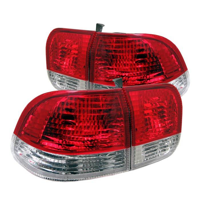 Spyder - Honda Civic 4DR Spyder Taillights - Red Clear - ALT-CL-HC96-4D-RC