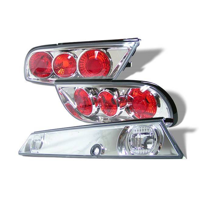 Spyder - Nissan 240SX Spyder Euro Taillights - Chrome - 3PC - ALT-JY-N240SX89H-C