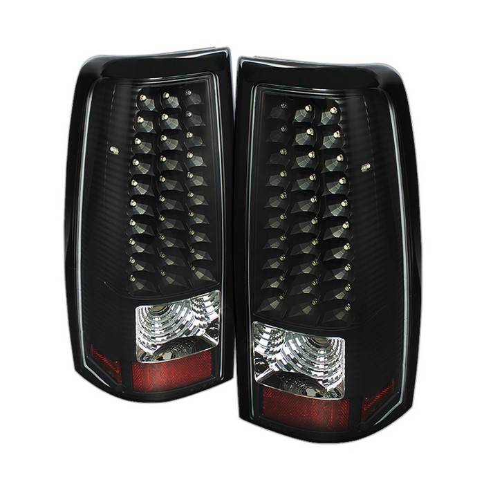 Spyder - Chevrolet Silverado Spyder LED Taillights - Black - ALT-ON-CS03-LED-BK