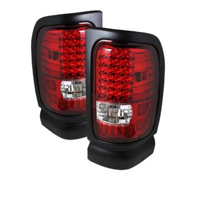 Spyder - Dodge Ram Spyder LED Taillights - Red Clear - ALT-ON-DRAM94-LED-RC
