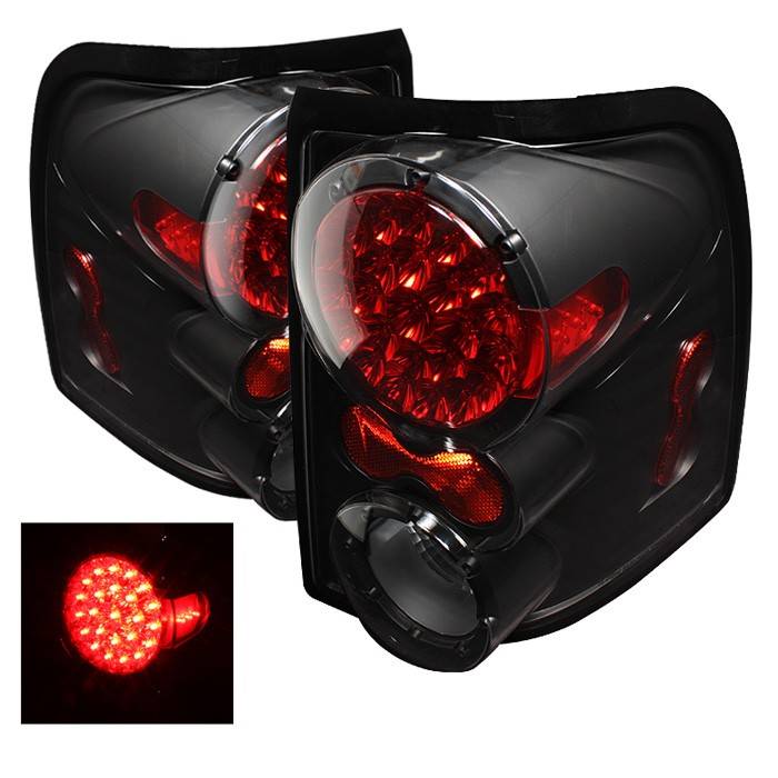 Spyder - Ford Explorer Spyder LED Taillights - Black - ALT-ON-FEXP02-LED-BK