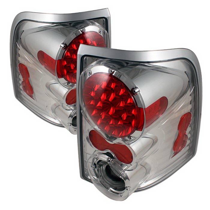 Spyder Auto - Ford Explorer Spyder LED Taillights - Chrome - ALT-ON-FEXP02-LED-C