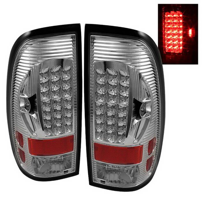 Spyder Auto - Ford F150 Spyder LED Taillights - Chrome - ALT-ON-FF15097-LED-C