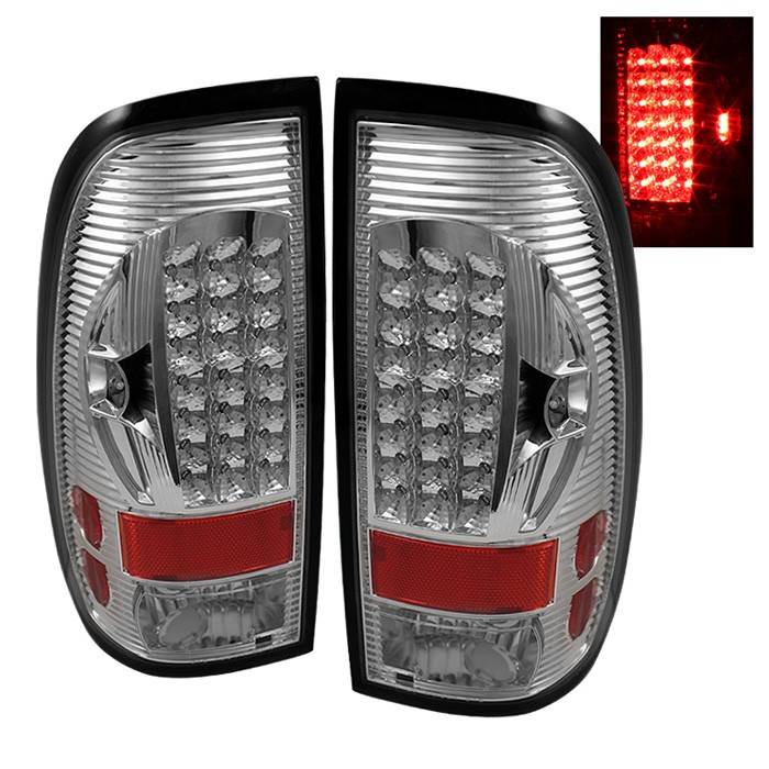 Spyder - Ford F450 Spyder LED Taillights - Chrome - ALT-ON-FF15097-LED-C