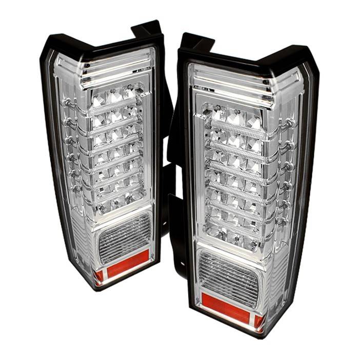 Spyder - Hummer H3 Spyder LED Taillights - Chrome - ALT-ON-HH306-LED-C