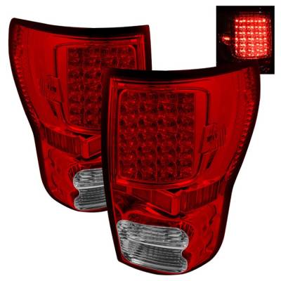 Spyder - Toyota Tundra Spyder LED Taillights - Red Clear - ALT-ON-TTU07-LED-RC