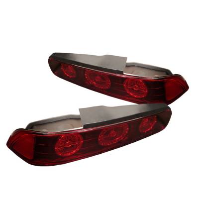 Spyder Auto - Acura Integra 2DR Spyder LED Taillights - All Red - ALT-YJ9400TLZ2-RD-LED