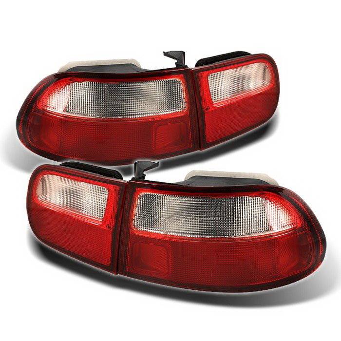 Spyder Auto - Honda Civic HB Spyder Taillights - Red Clear - ALT-ZO-HC92-3D-RC