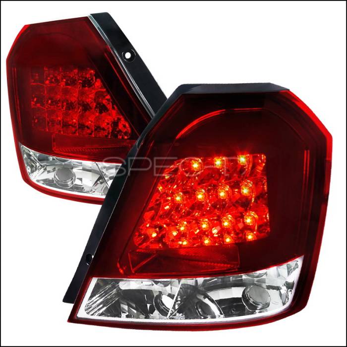 Spec-D - Chevrolet Aveo Spec-D LED Taillights - Red - LT-AVE07RLED-TM