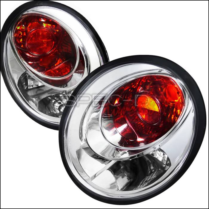 Spec-D - Volkswagen Beetle Spec-D Euro Tailights - Chrome Housing - LT-BEE98-APC