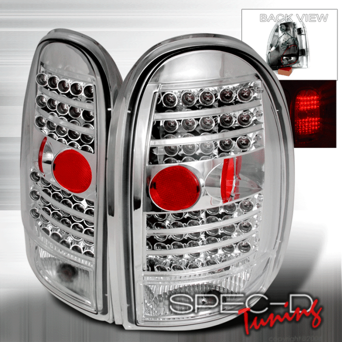 Spec-D - Dodge Caravan Spec-D LED Taillights - Chrome - LT-CAR96CLED-KS
