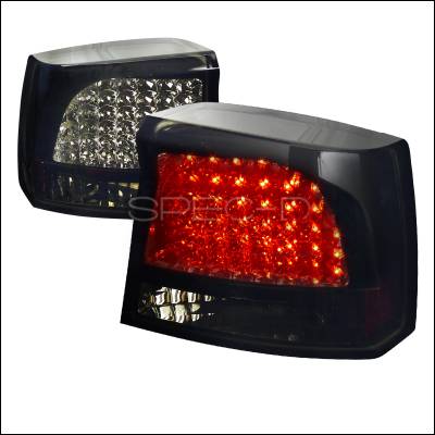 Spec-D - Dodge Charger Spec-D LED Taillights Glossy - Black Housing with Smoke Lens - LT-CHG05BBLED-TM