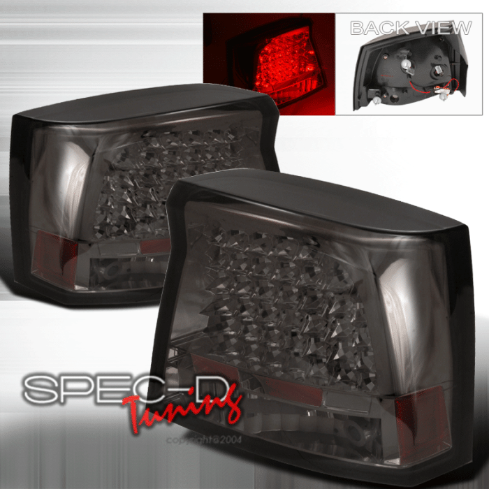 Spec-D - Dodge Charger Spec-D LED Taillights - Smoke - LT-CHG05GLED-TM