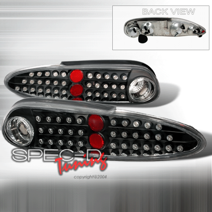 Spec-D - Chevrolet Camaro Spec-D LED Taillights - Black - LT-CMR93JMLED-KS