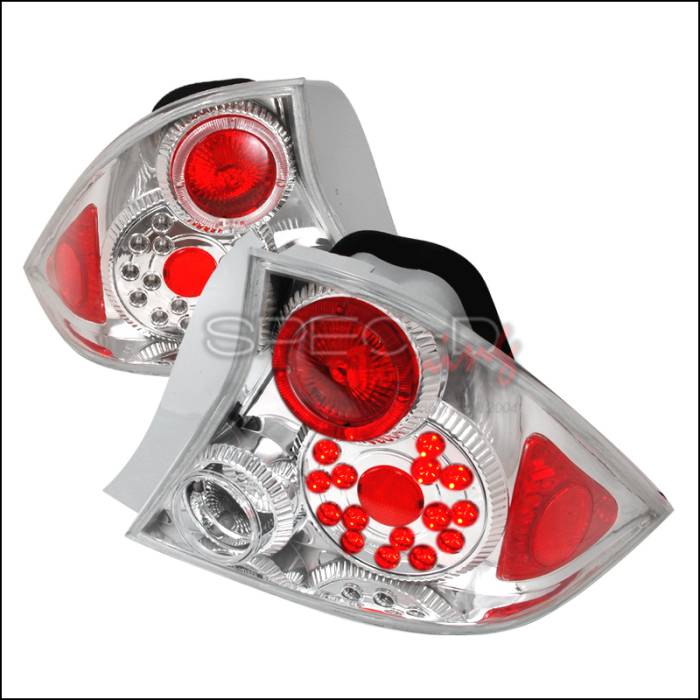 Spec-D - Honda Civic 2DR Spec-D LED Taillights - Chrome - LT-CV012CLED-KS