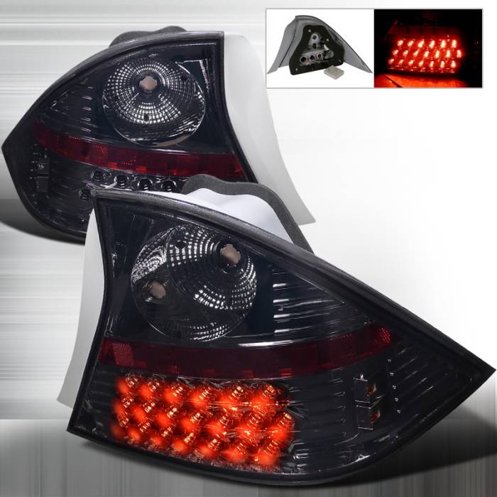 Spec-D - Honda Civic 2DR Spec-D LED Taillights - Smoke - LT-CV012GLED-WJ
