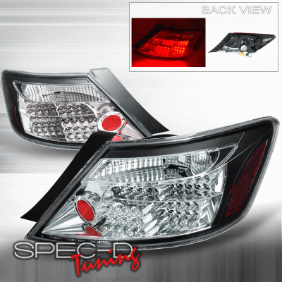 Spec-D - Honda Civic 2DR Spec-D LED Taillights - Black - LT-CV062JMLED-KS