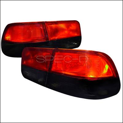 Spec-D - Honda Civic 2DR Spec-D Taillights - Red & Smoke Lens - LT-CV962RG-RS