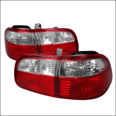 Spec-D - Honda Civic 4DR Spec-D Taillights - Red & Clear - LT-CV994RPW-DP