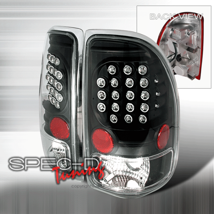 Spec-D - Dodge Dakota Spec-D LED Taillights - Black - LT-DAK97JMLED-KS