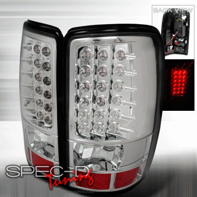 Spec-D - GMC Denali Spec-D LED Taillights - Chrome - LT-DEN00CLED-TM