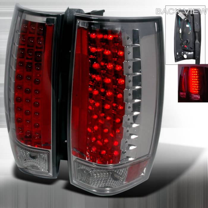 Spec-D - Chevrolet Tahoe Spec-D LED Taillights - Chrome - LT-DEN07GG3LED-KS