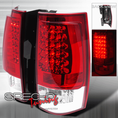 Spec-D - Chevrolet Tahoe Spec-D LED Taillights - Chrome - LT-DEN07JMG3LED-KS