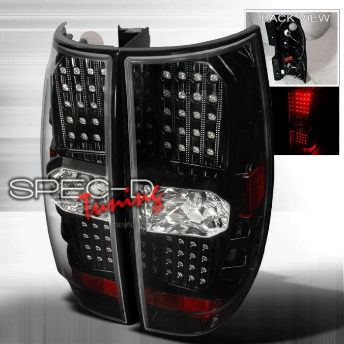 Spec-D - Chevrolet Tahoe Spec-D LED Taillights - Black - LT-DEN07JMLED-DP
