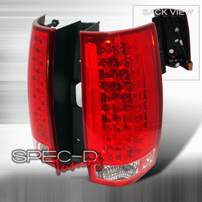 Spec-D - Chevrolet Tahoe Spec-D LED Taillights - Chrome - LT-DEN07RG3LED-KS