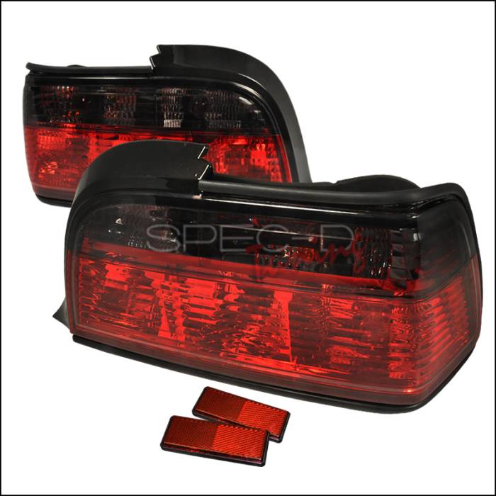 Spec-D - BMW 3 Series 2DR Spec-D Altezza Taillights - Red & Smoke - LT-E362RG-APC