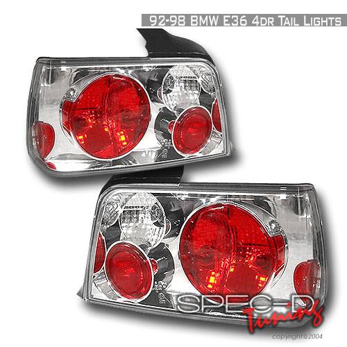 Spec-D - BMW 3 Series 4DR Spec-D Altezza Taillights - Chrome - LT-E364-KS
