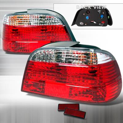 Spec-D - BMW 7 Series Spec-D Altezza Taillights - Red & Clear - LT-E384RPW-APC