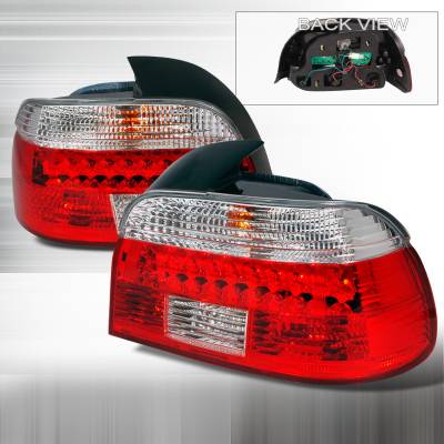 Spec-D - BMW 5 Series Spec-D LED Taillights - Red - LT-E3996RLED-KS