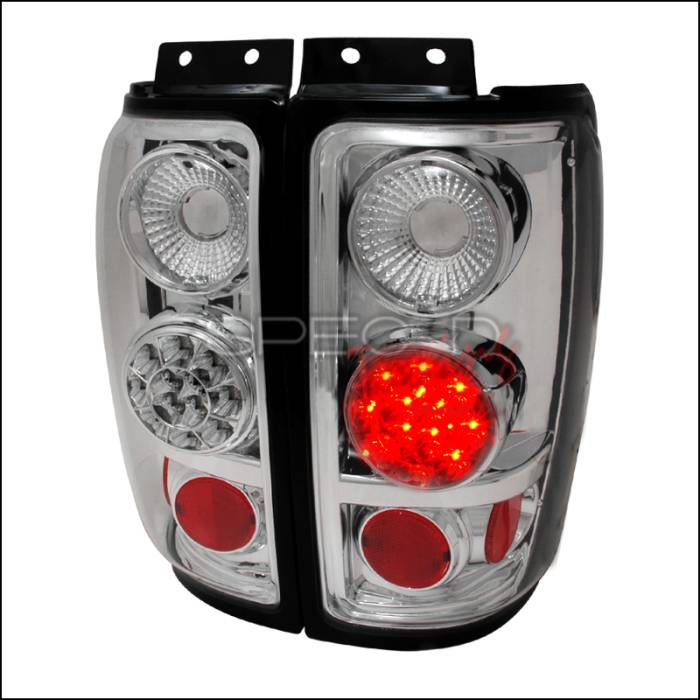 Spec-D - Ford Expedition Spec-D LED Taillights - Chrome - LT-EPED97CLED-TM