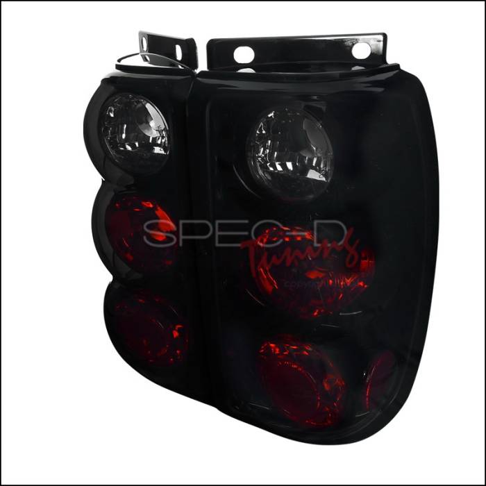 Spec-D - Ford Explorer Spec-D Euro Taillights with Glossy Black Housing & Smoke Lens - LT-EPOR95BB-TM