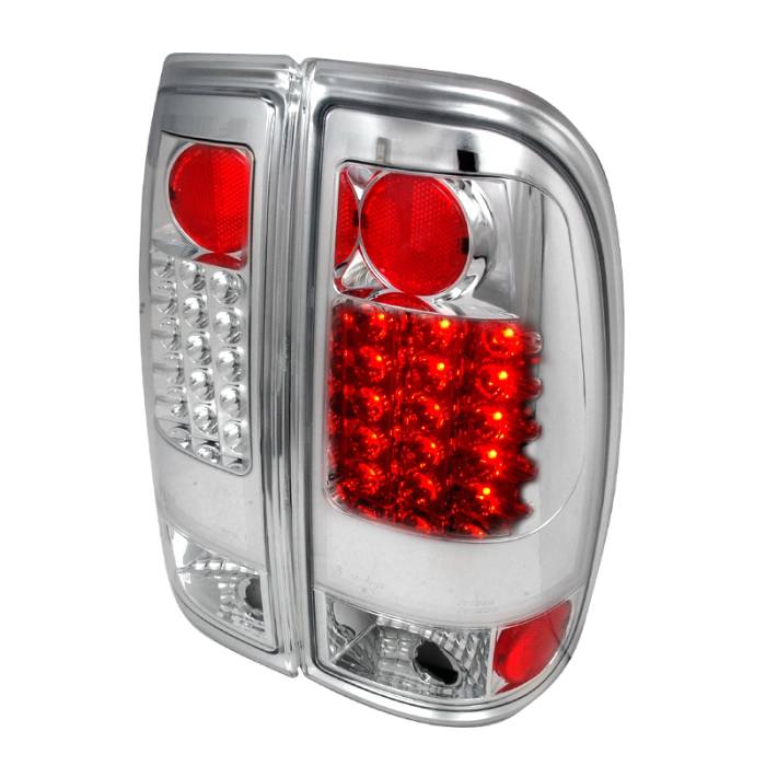 Spec-D - Ford F350 Spec-D LED Taillights - Chrome - LT-F15097CLED-TM