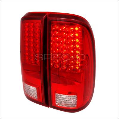 Spec-D - Ford F250 Spec-D LED Taillights - Red - LT-F25008RLED-KS