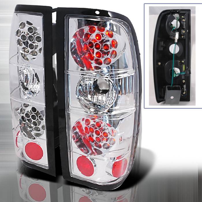Spec-D - Nissan Frontier Spec-D LED Taillights - Chrome - LT-FRO98CLED-KS