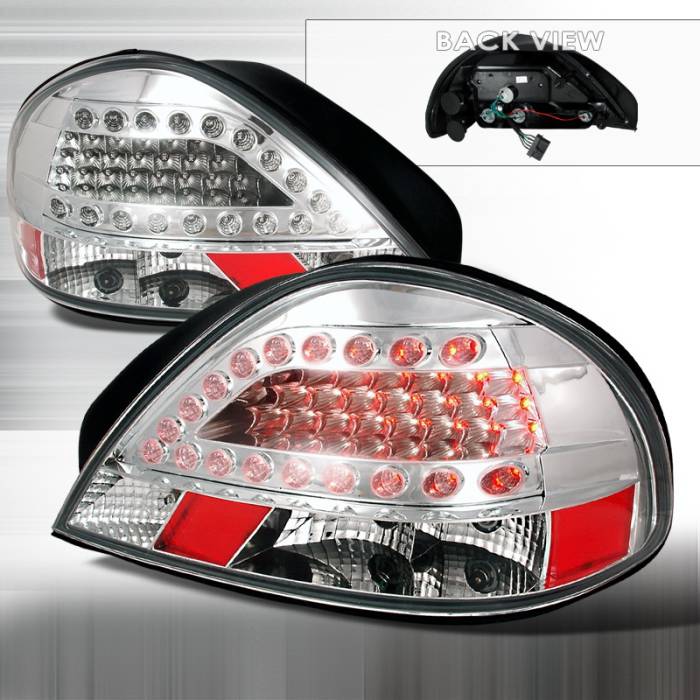 Spec-D - Pontiac Grand Am Spec-D LED Taillights - Chrome - LT-GAM99CLED-KS