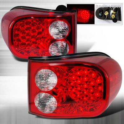 Spec-D - Toyota Land Cruiser Spec-D LED Taillights - Red - LT-LCR07RLED-APC