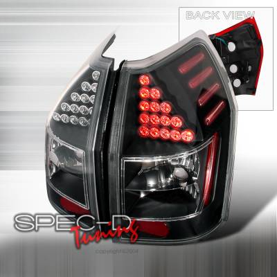 Spec-D - Dodge Magnum Spec-D LED Taillights - Black - LT-MAG05JMLED-KS