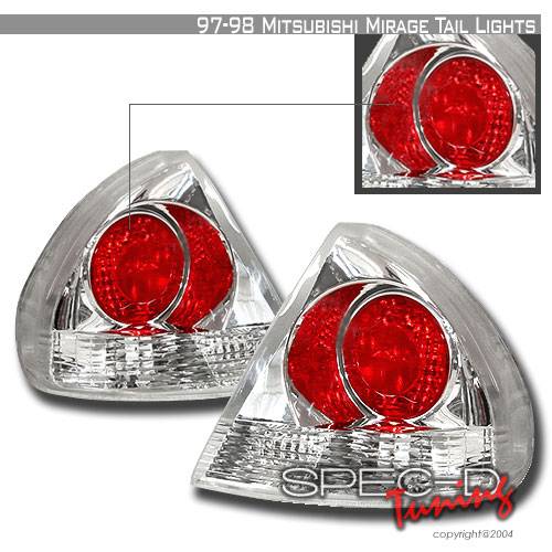 Spec-D - Mitsubishi Mirage Spec-D Altezza Taillights - Chrome - LT-MRG97-KS