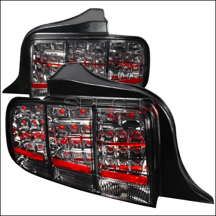 Spec-D - Ford Mustang Spec-D LED Taillights - Smoke - LT-MST05GLED-KS