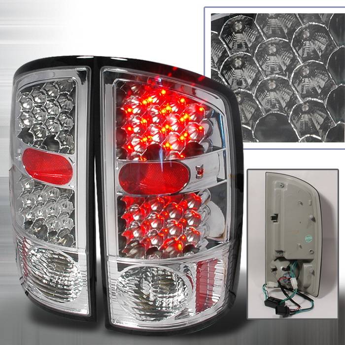Spec-D - Dodge Ram Spec-D LED Taillights - Chrome - LT-RAM02CLED-KS